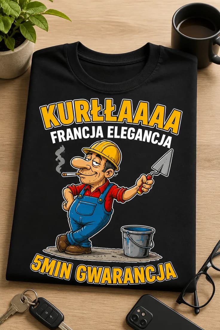 Koszulka budowlaniec francja elegancja 5min gwarancja