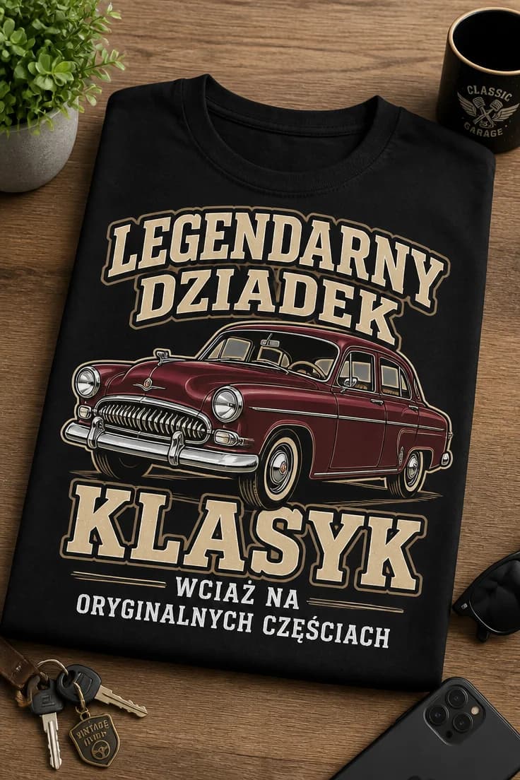 Koszulka legendarny dziadek wciąż na oryginalnych częściach