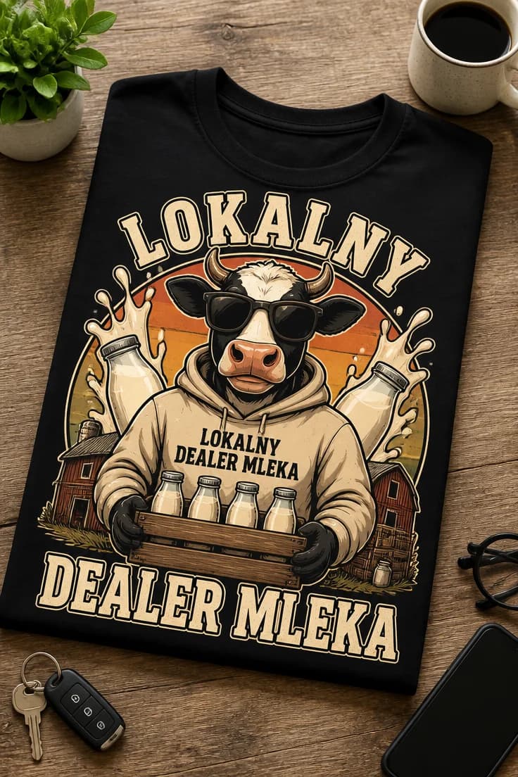 Koszulka dla rolnika – Lokalny Dealer Mleka