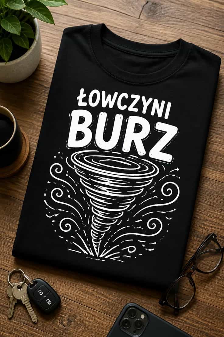 Koszulka z krótkim motywem – Łowczyni Burz
