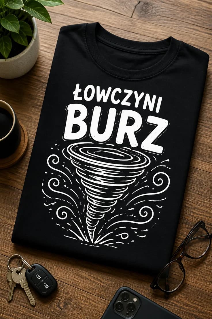 Koszulka z krótkim motywem – Łowczyni Burz