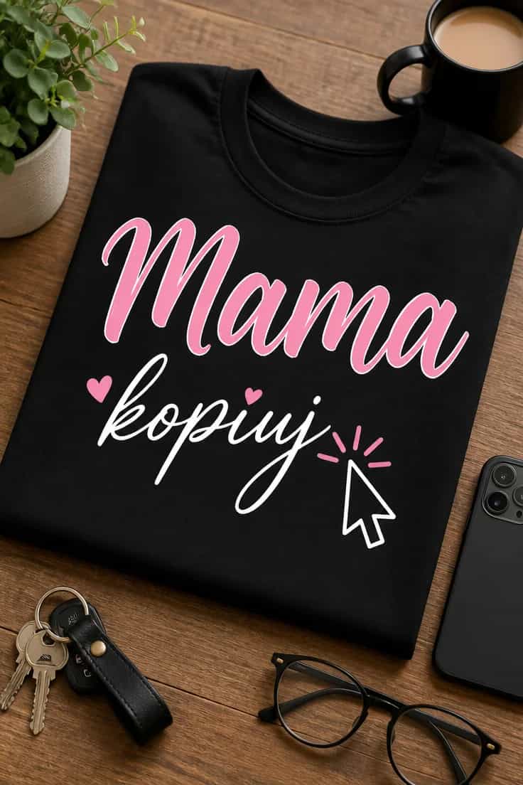 Koszulka dla mamy i córki – Mama kopiuj Córka wklej