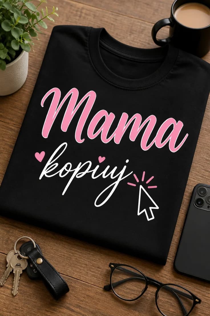 Koszulka dla mamy i córki – Mama kopiuj Córka wklej