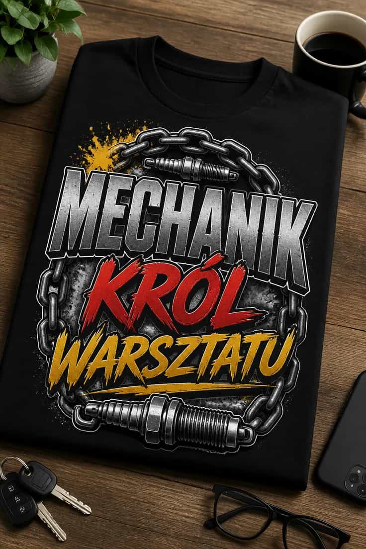 Koszulka dla mechanika – Mechanik Król Warsztatu