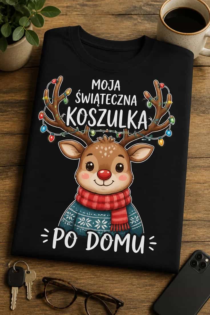 Koszulka dla domatorów – Moja Świąteczna Koszulka Po Domu