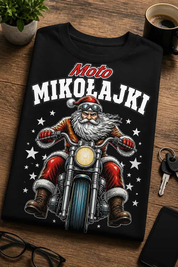 Koszulka dla motocyklisty – Moto Mikołajki