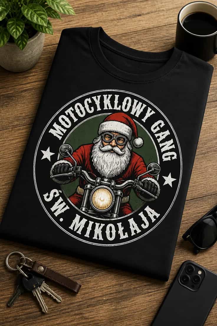 Koszulka dla motocyklisty – Motocyklowy Gang Św. Mikołaja