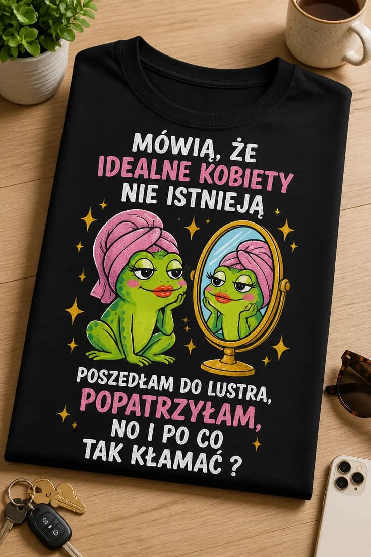 Koszulka idealne kobiety nie istnieją? Popatrz w lustro