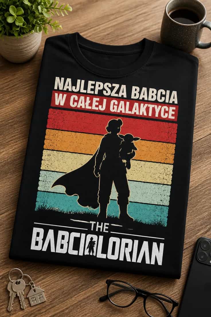 Koszulka najlepsza babcia w galaktyce the babciolorian