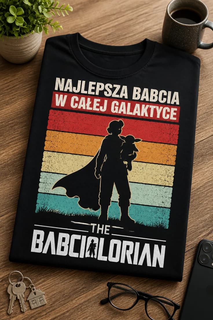 Koszulka najlepsza babcia w galaktyce the babciolorian