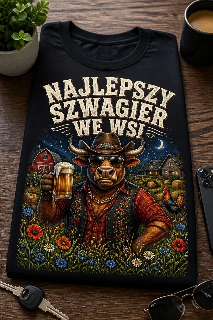 Koszulka dla szwagra – Najlepszy Szwagier We Wsi