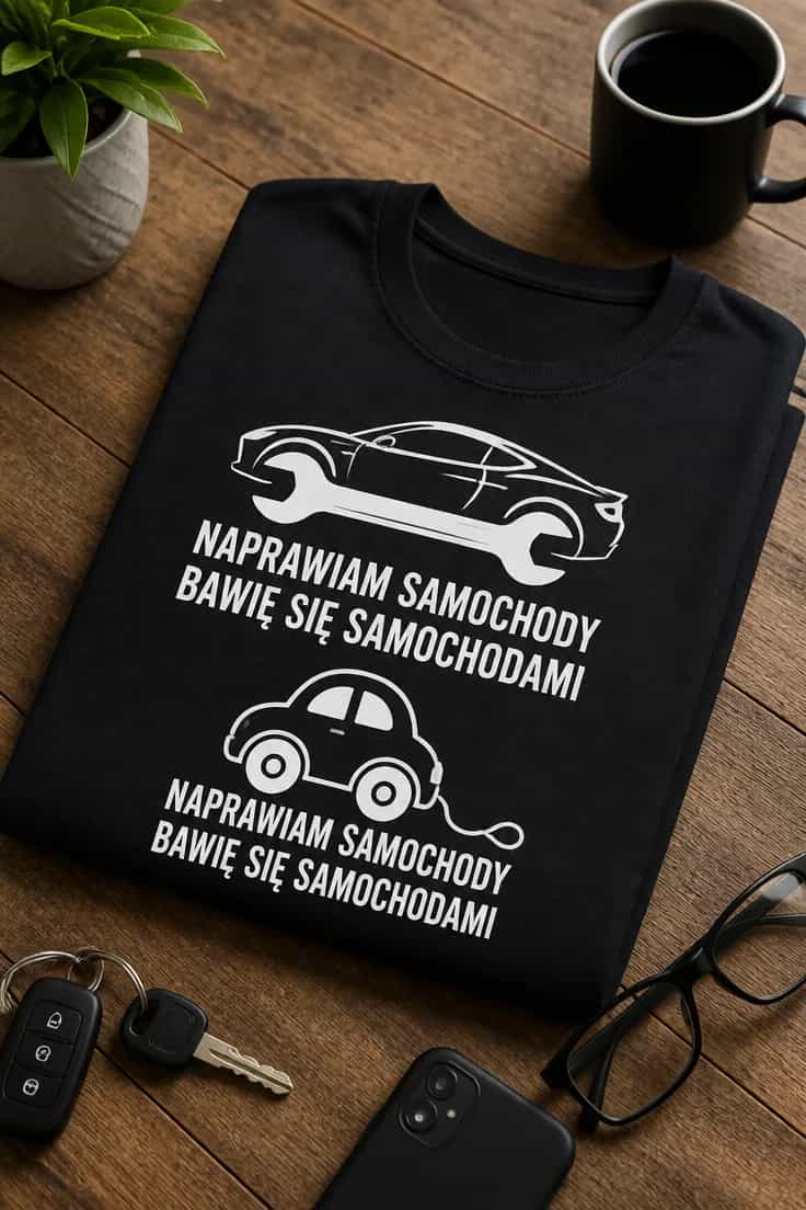 Koszulka dla mechanika naprawiam i bawię się autami