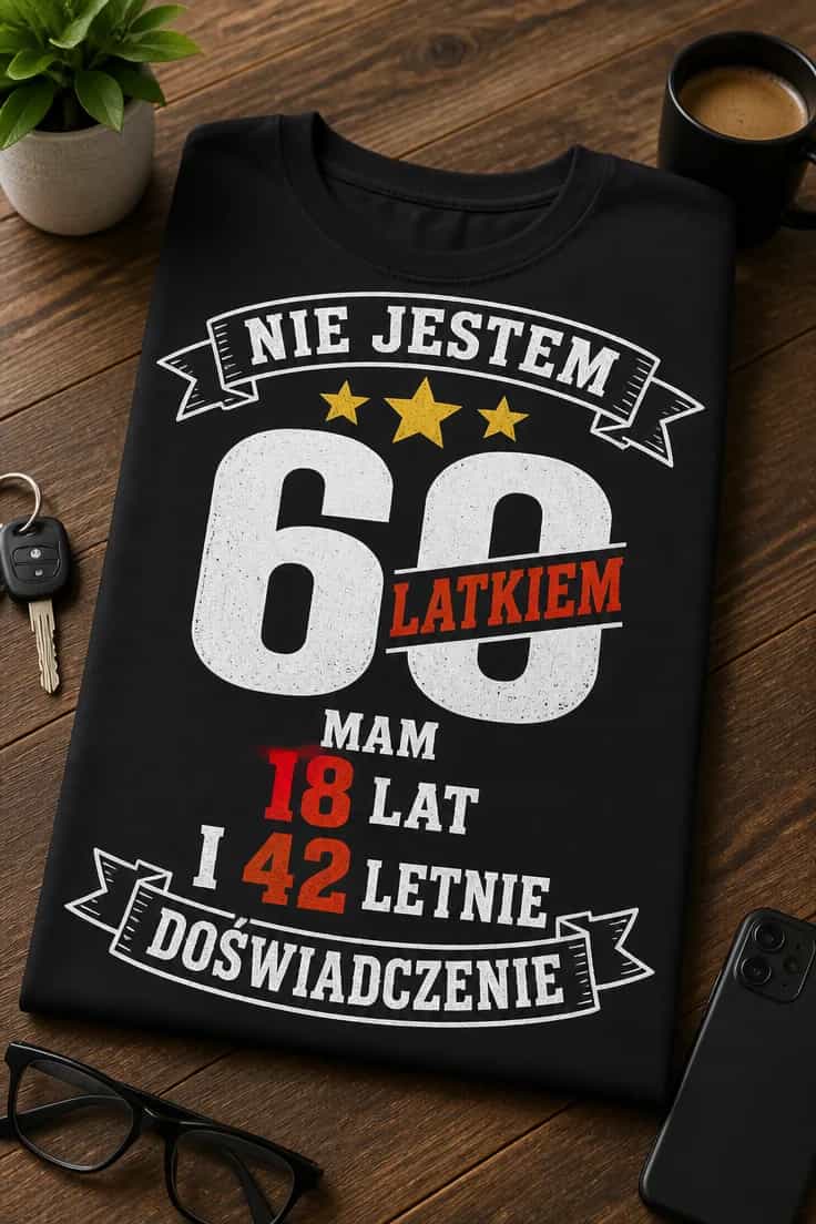 Koszulka na 60 urodziny mam 18 lat i 42 lata doświadczenia