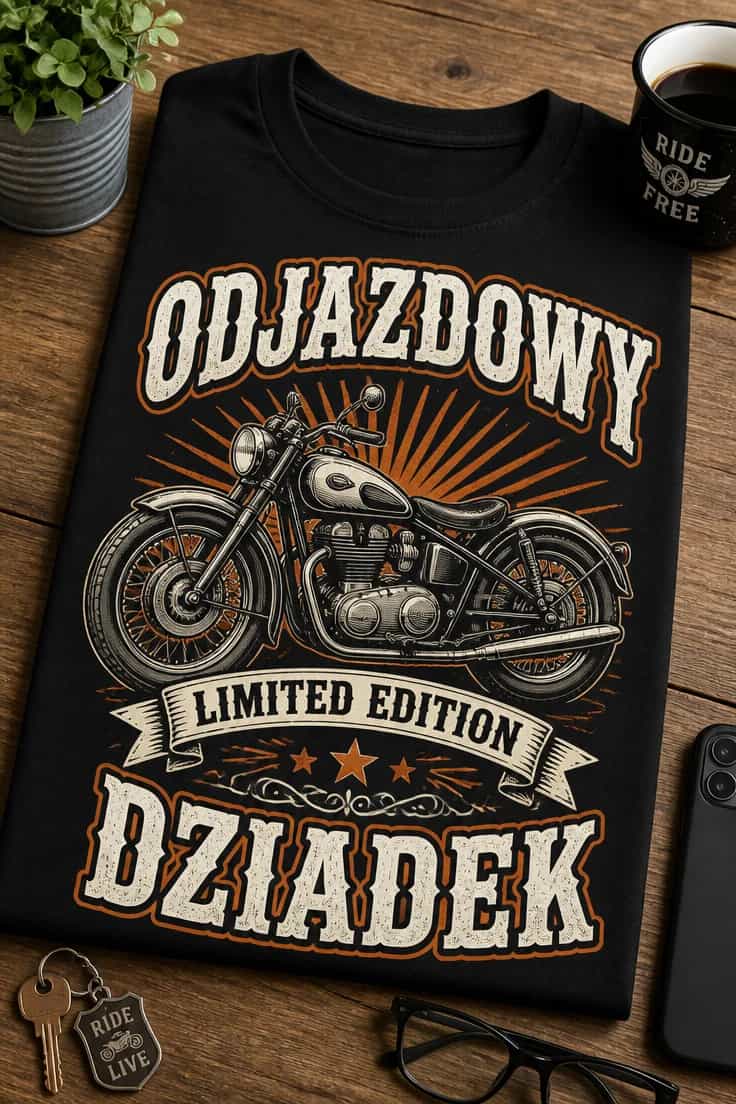 Koszulka odjazdowy dziadek motocyklista limited edition