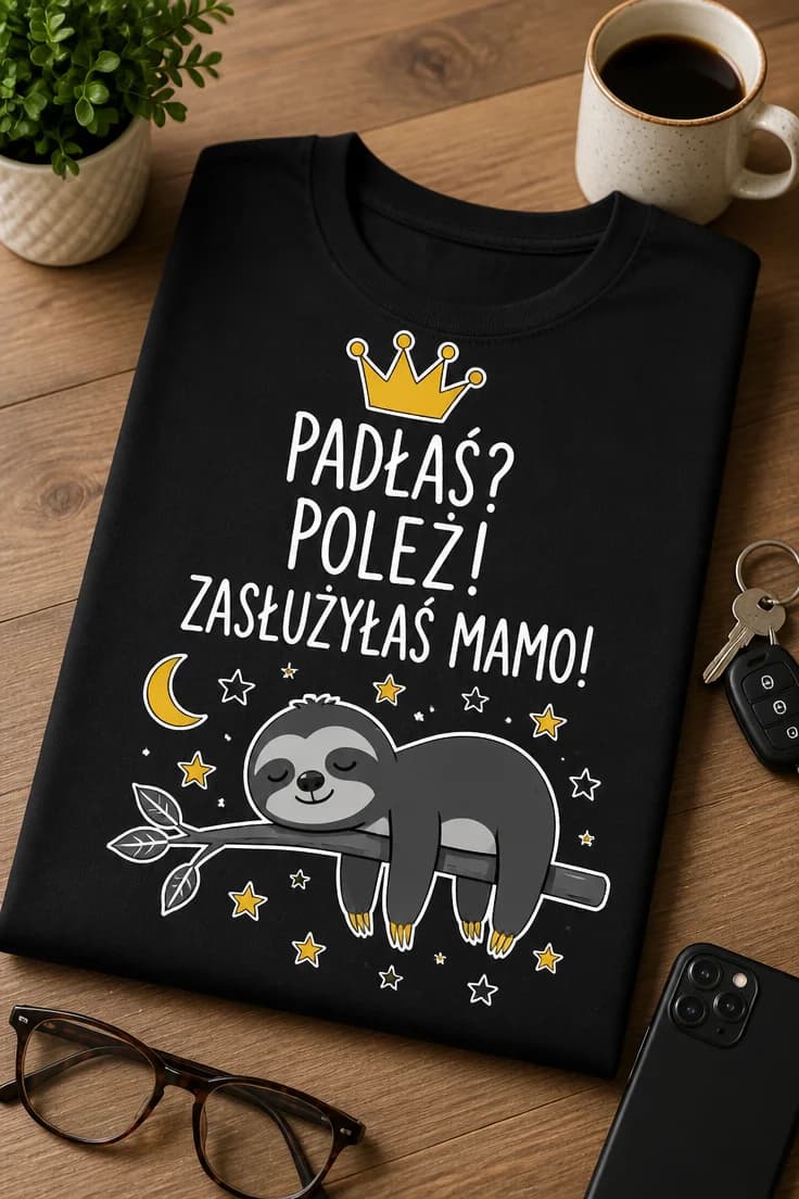 Koszulka dla mamy – Padłaś? Poleż! Zasłużyłaś Mamo!