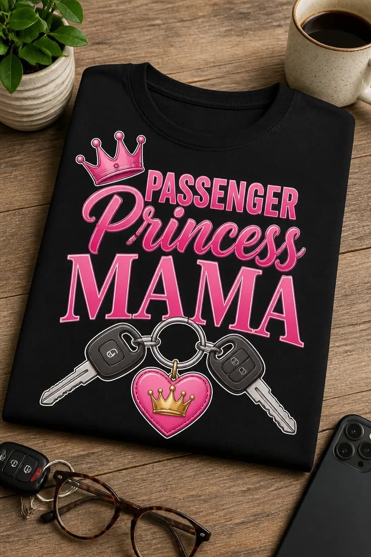 Koszulka dla mamy pasażerki – Passenger Princess Mama