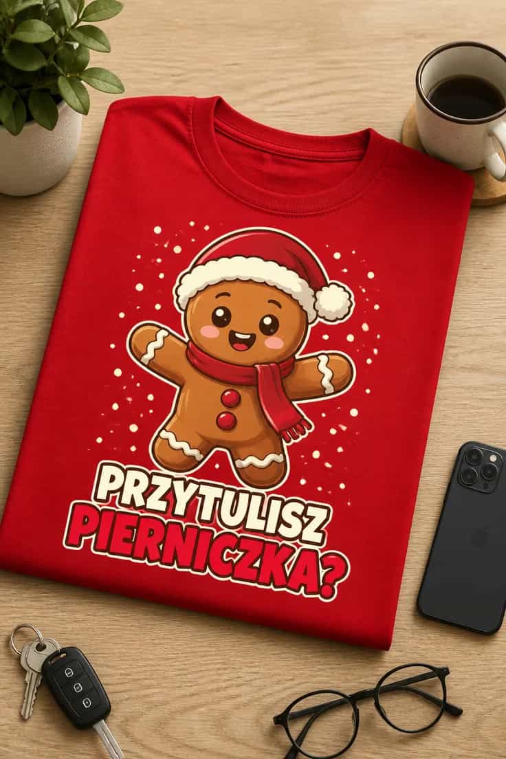 Koszulka z krótkim motywem – Przytulisz Pierniczka? 2