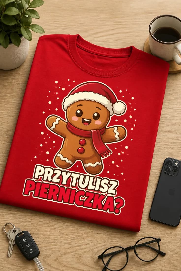 Koszulka z krótkim motywem – Przytulisz Pierniczka? 2