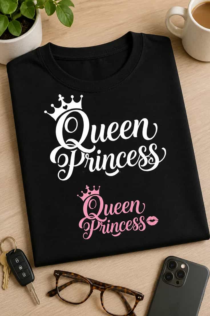 Koszulka dla mamy i córki – Queen Princess