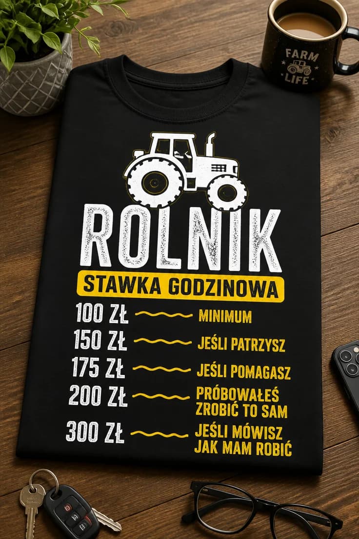 Koszulka rolnik stawka godzinowa – ile płacisz, tyle masz