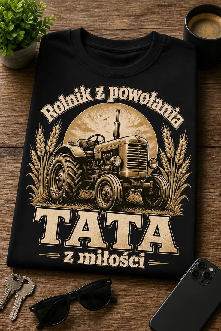 Koszulka rolnik z powołania tata z miłości