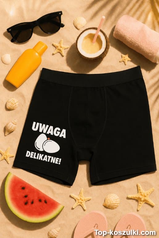 Śmieszna bielizna męska uwaga delikatne