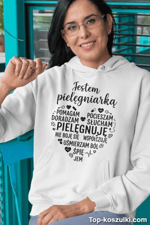 Śmieszna bluza pielęgniarka serduszko