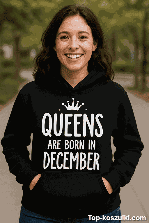Śmieszna bluza Queens are born z własnym miesiącem