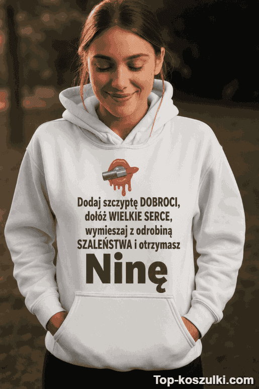 Śmieszna bluza z kapturem dobroć z dowolnym imieniem