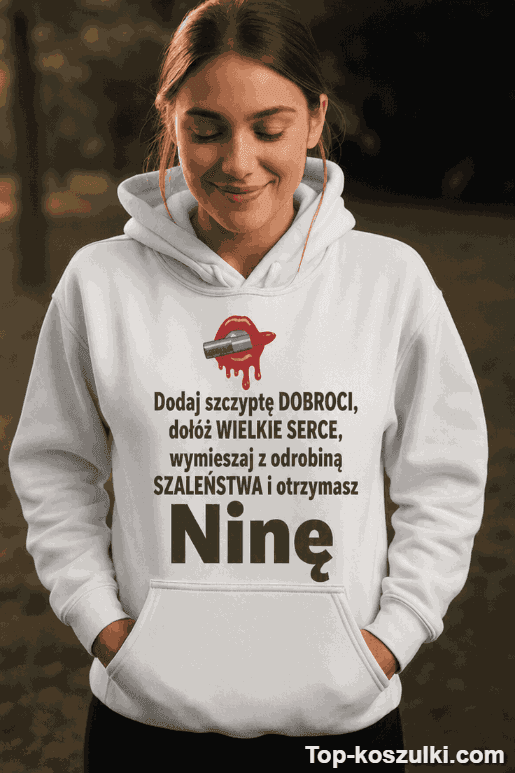 Śmieszna bluza z kapturem dobroć z dowolnym imieniem