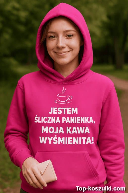 Śmieszna bluza z kapturem śliczna panienka