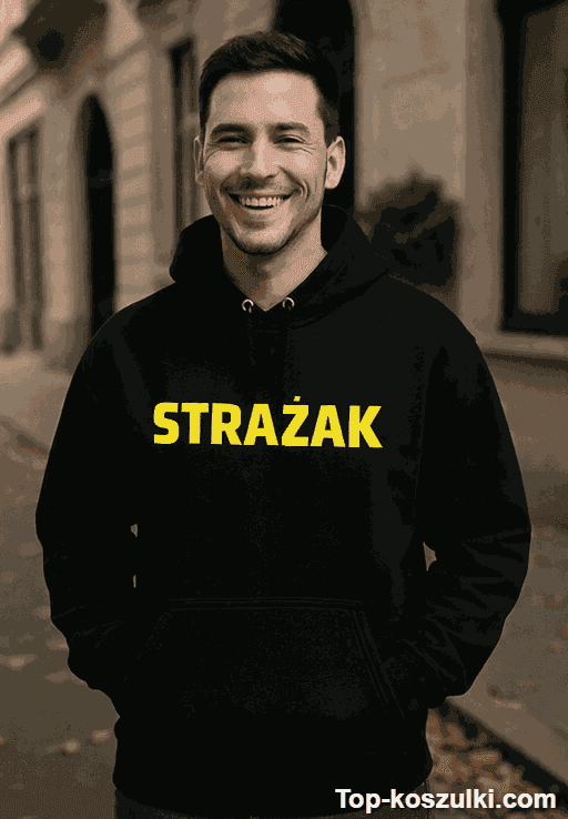Śmieszna bluza z kapturem strażak
