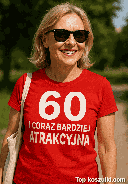 Śmieszna koszulka 60 lat coraz bardziej atrakcyjna