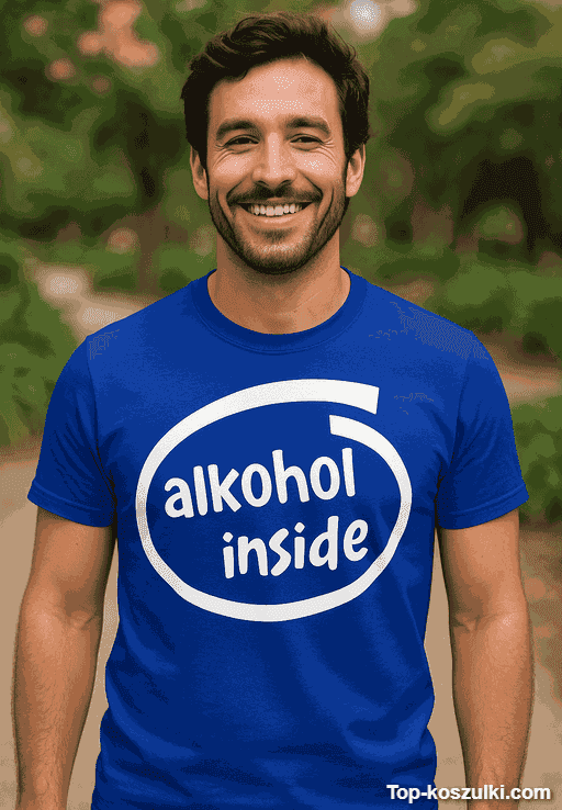 Śmieszna koszulka alkohol inside