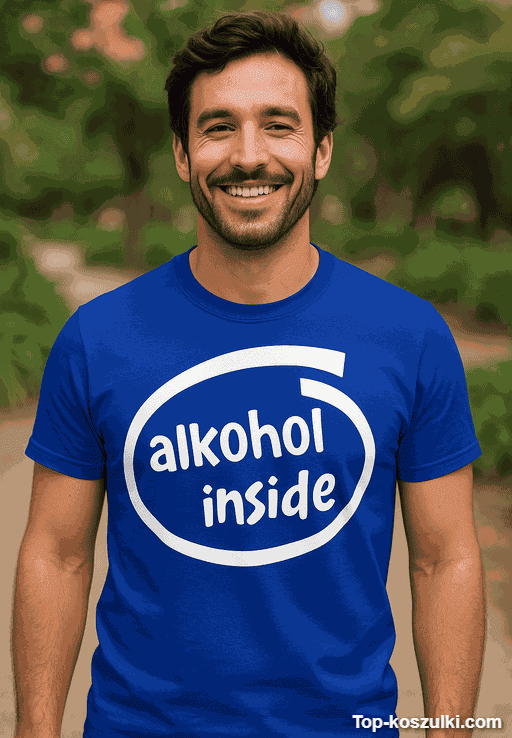 Śmieszna koszulka alkohol inside