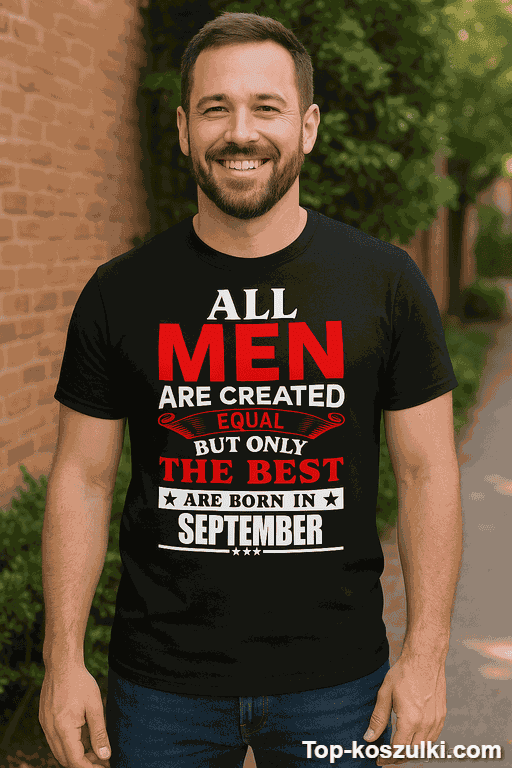 Koszulka All men are created equal z własnym miesiącem