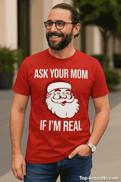 Śmieszna koszulka ask your mom