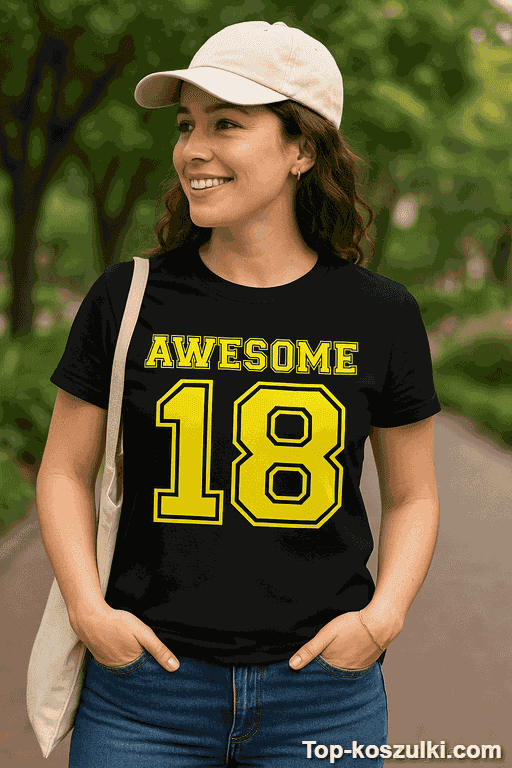 Śmieszna koszulka awesome 18