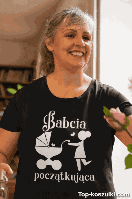 Śmieszna koszulka babcia początkująca