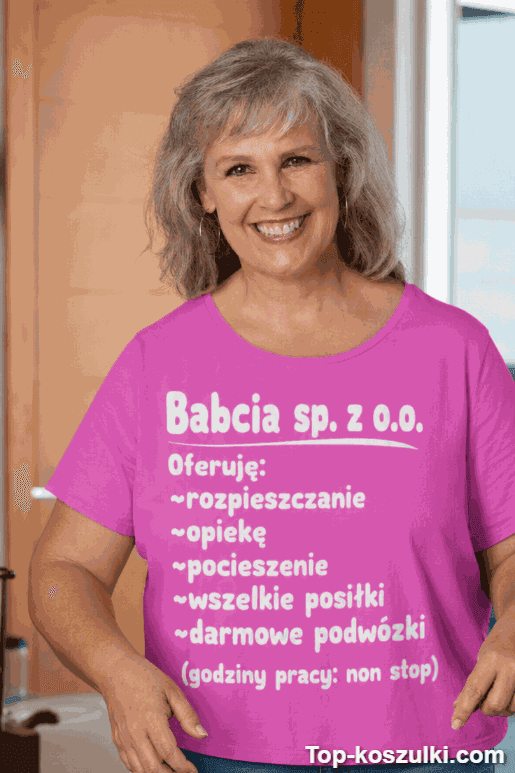 Śmieszna koszulka Babcia sp z o o