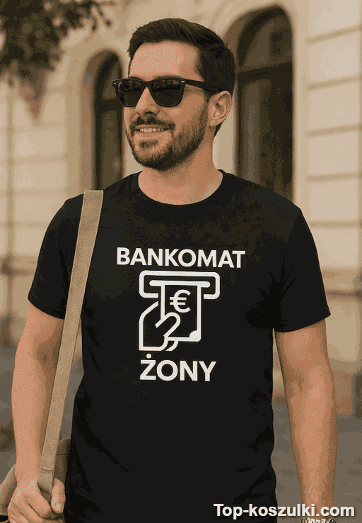 Śmieszna koszulka bankomat żony