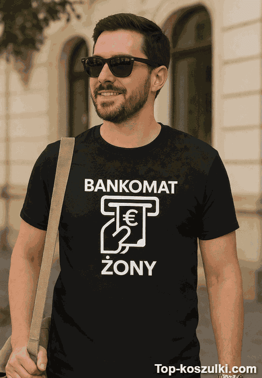 Śmieszna koszulka bankomat żony