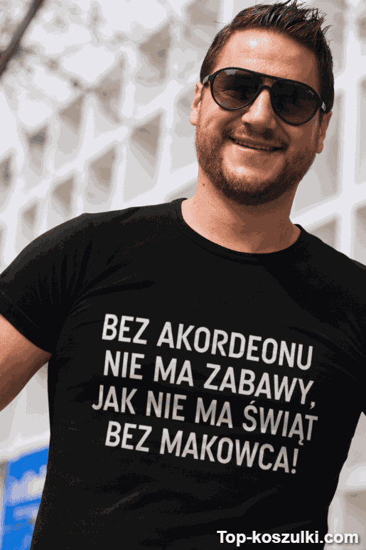 Śmieszna koszulka bez akordeonu