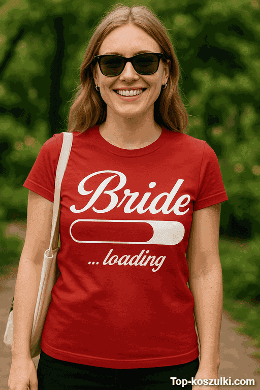 Śmieszna koszulka Bride loading