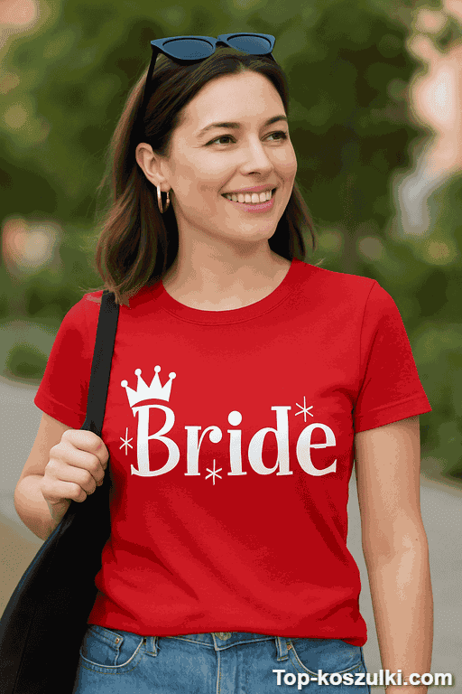 Śmieszna koszulka Bride z koroną