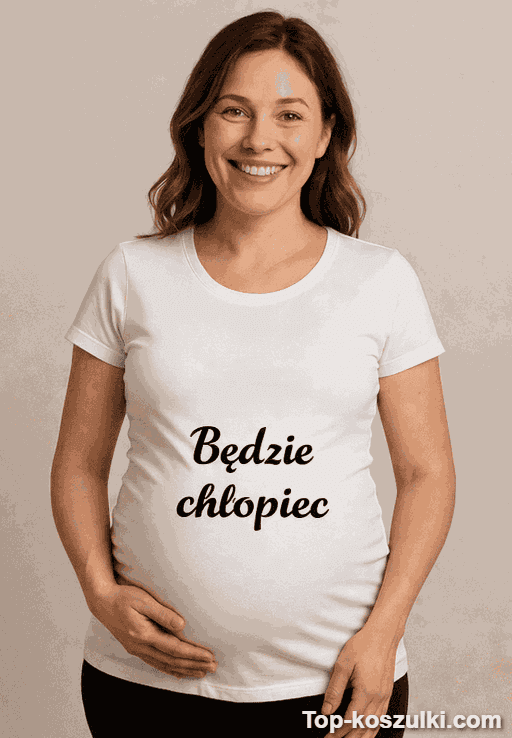 Śmieszna koszulka ciążowa będzie chłopiec