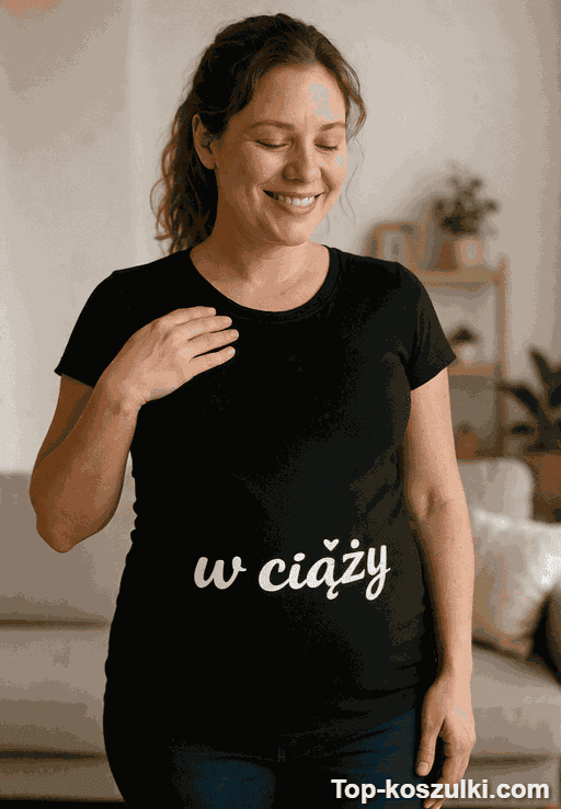 Śmieszna koszulka ciążowa w ciąży