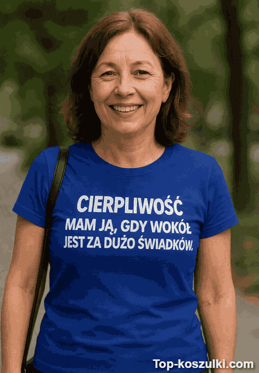 Śmieszna koszulka cierpliwość świadkowie