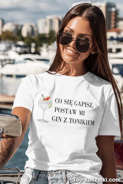 Śmieszna koszulka co się gapisz gin z tonikiem