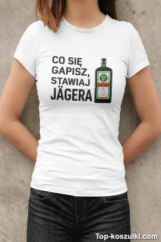 Śmieszna koszulka co się gapisz stawiaj Jägera